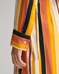 Gestreifte Relaxed Fit Bluse mit Bindeband