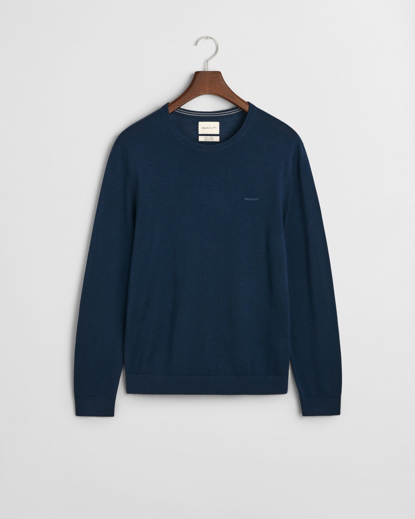 Rundhalspullover aus extra feiner Merinowolle