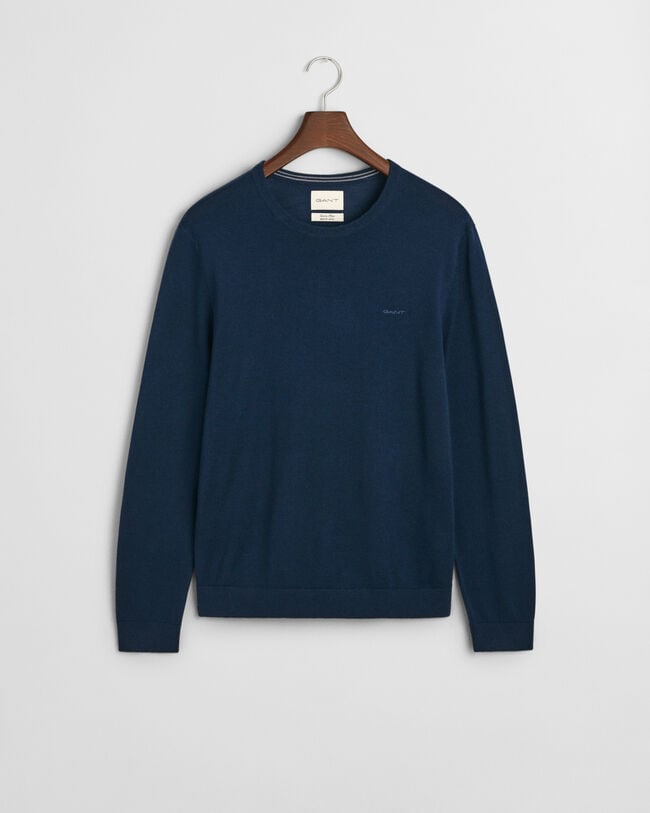 Rundhalspullover aus extra feiner Merinowolle