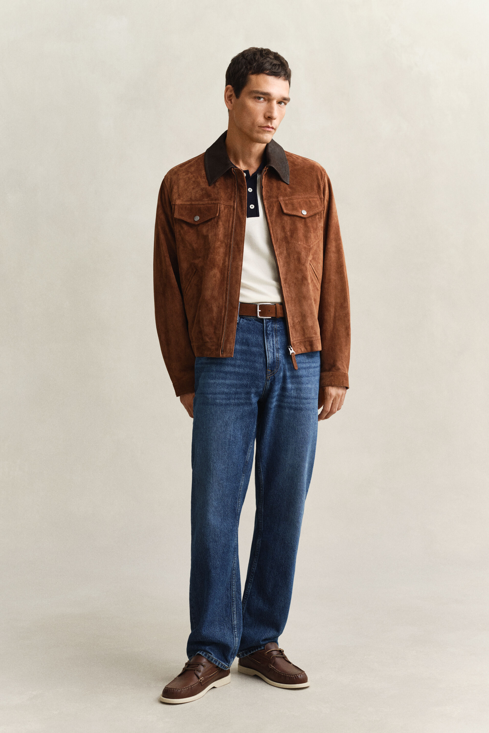 Polopullover aus Baumwoll-Modal-Mix