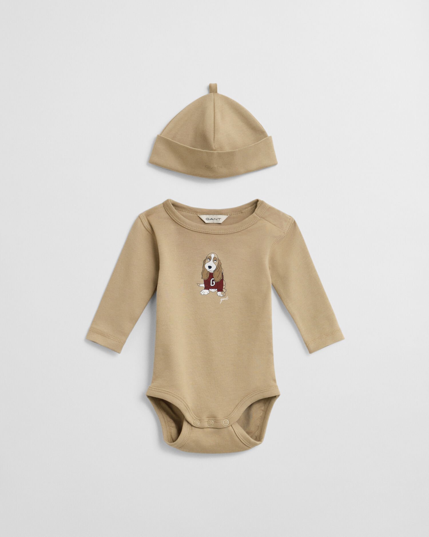 Baby Body und Beanie mit Hunde-Print