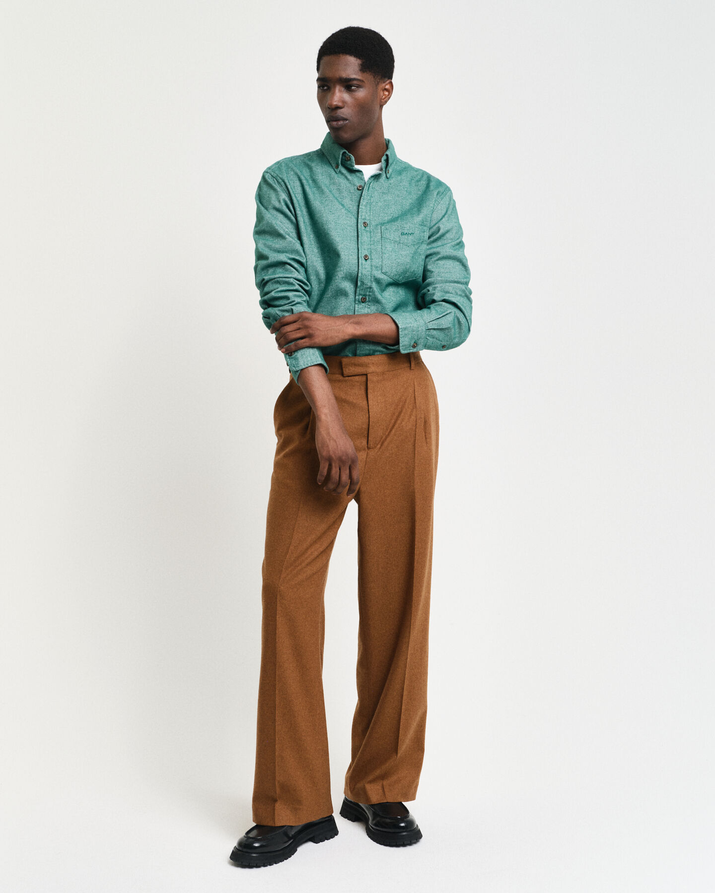 Herringbone Regular Fit Flanellhemd