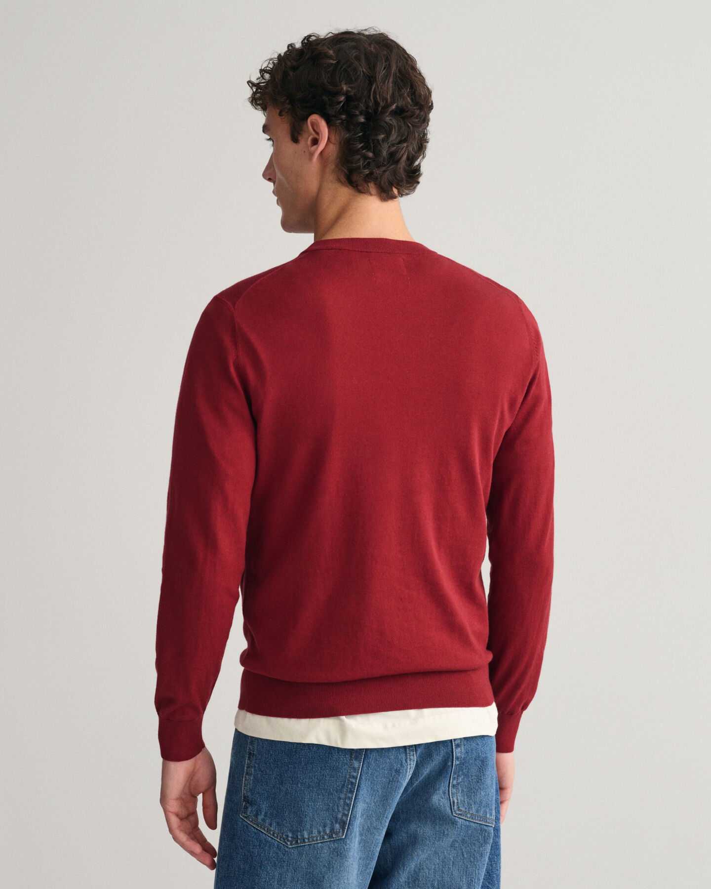 Feiner Baumwoll Rundhalspullover