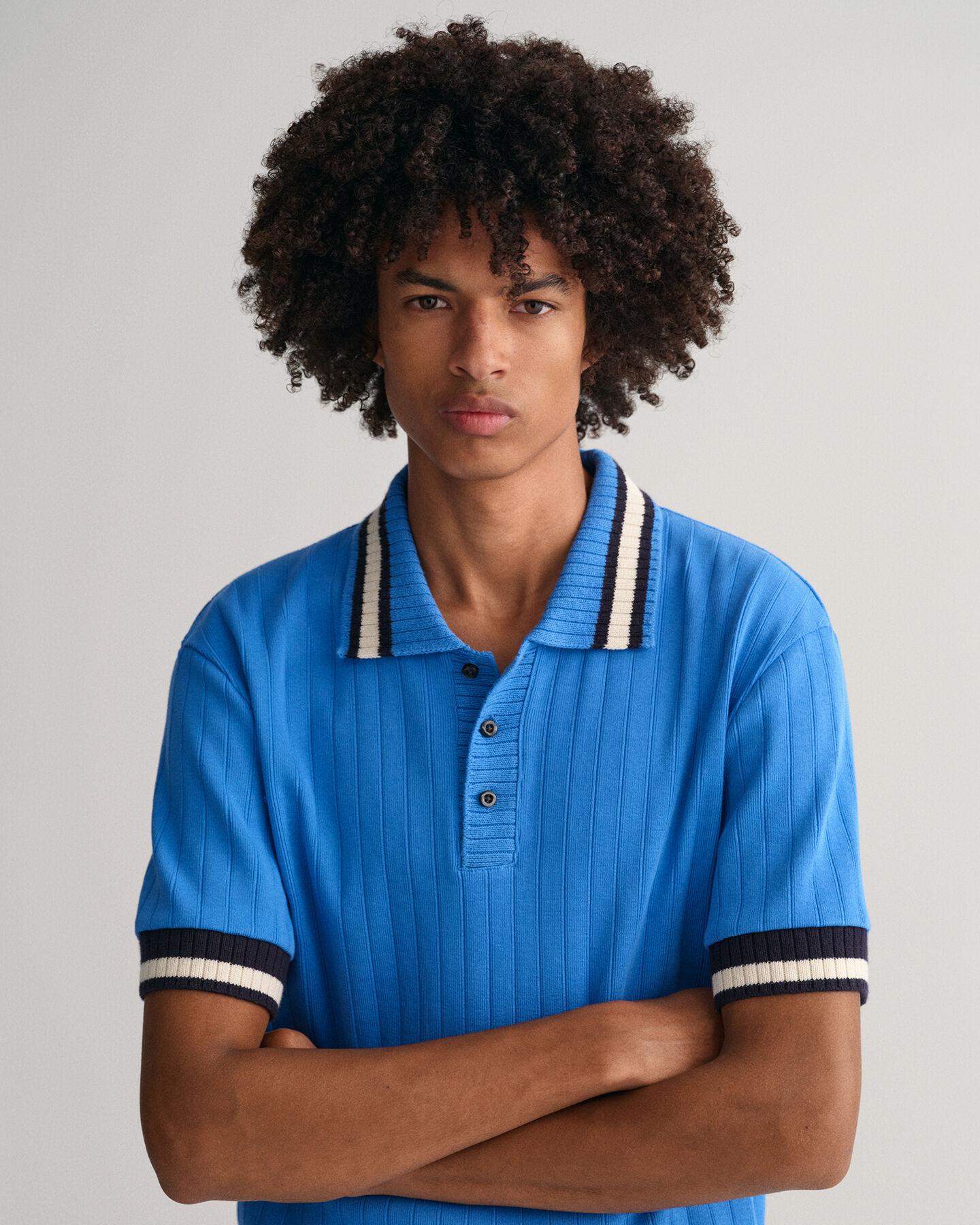 Drop-Needle Piqué Poloshirt