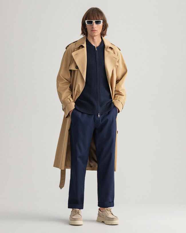 Tapered Chinohose aus Baumwolle