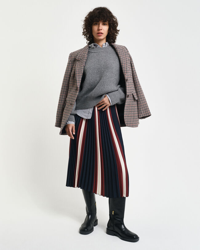 Gestreifter Faltenrock