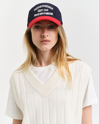 Breit gerippter V-Neck Wollpullunder