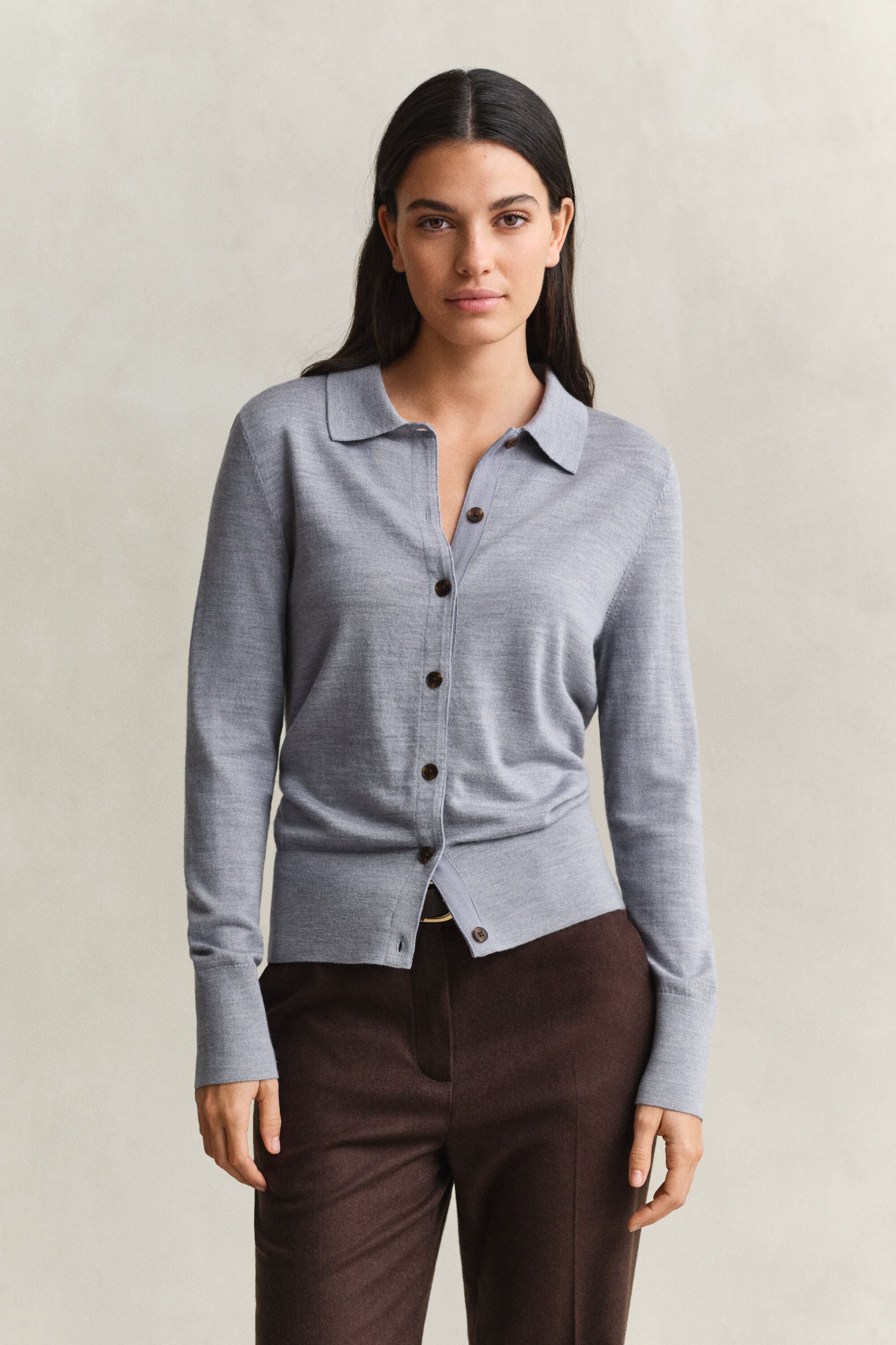 Strickjacke aus extrafeiner Merinowolle