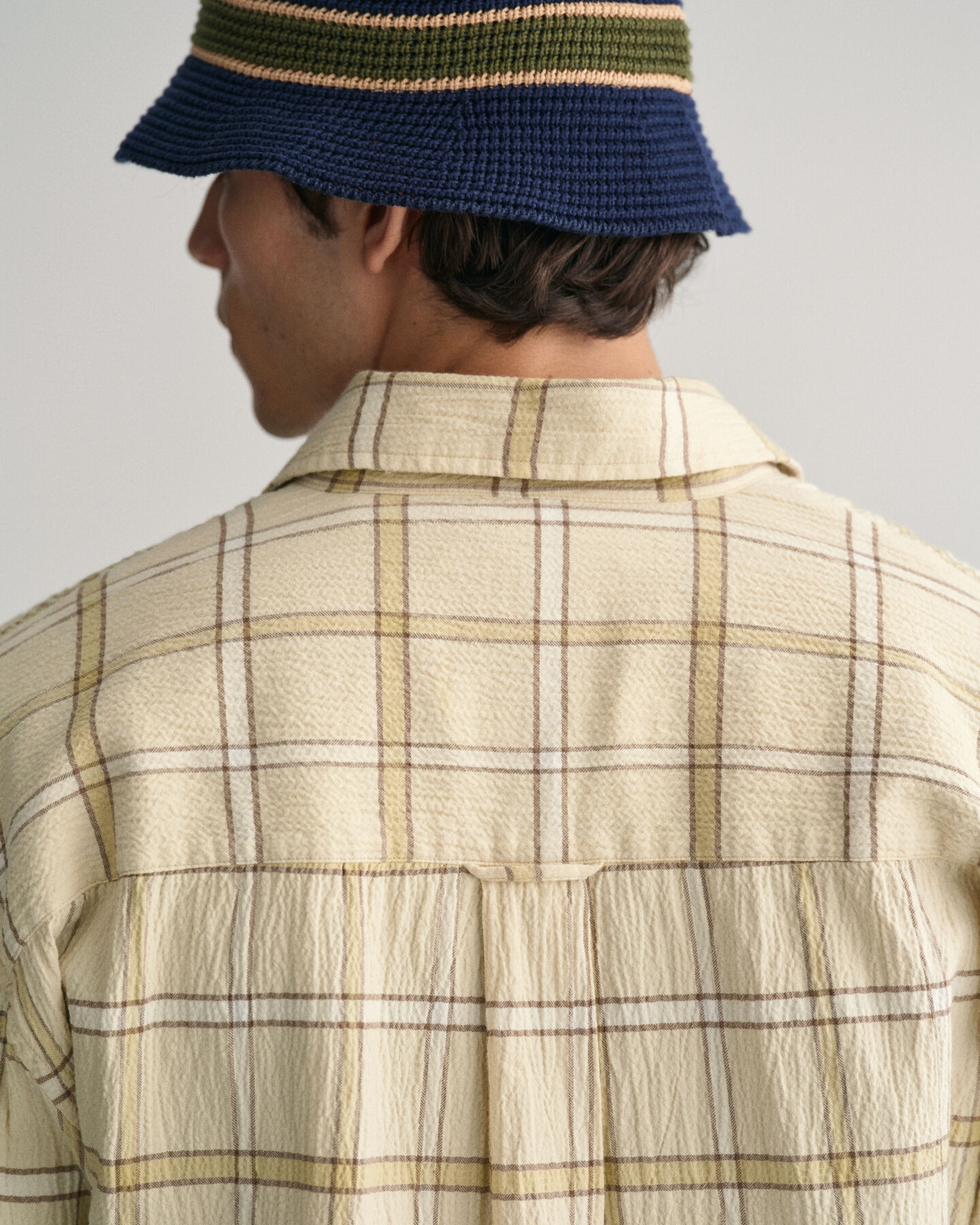 Strukturiertes Oversized Karohemd