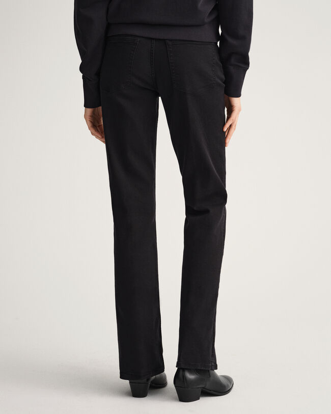 Color Jeans mit ausgestelltem Bein