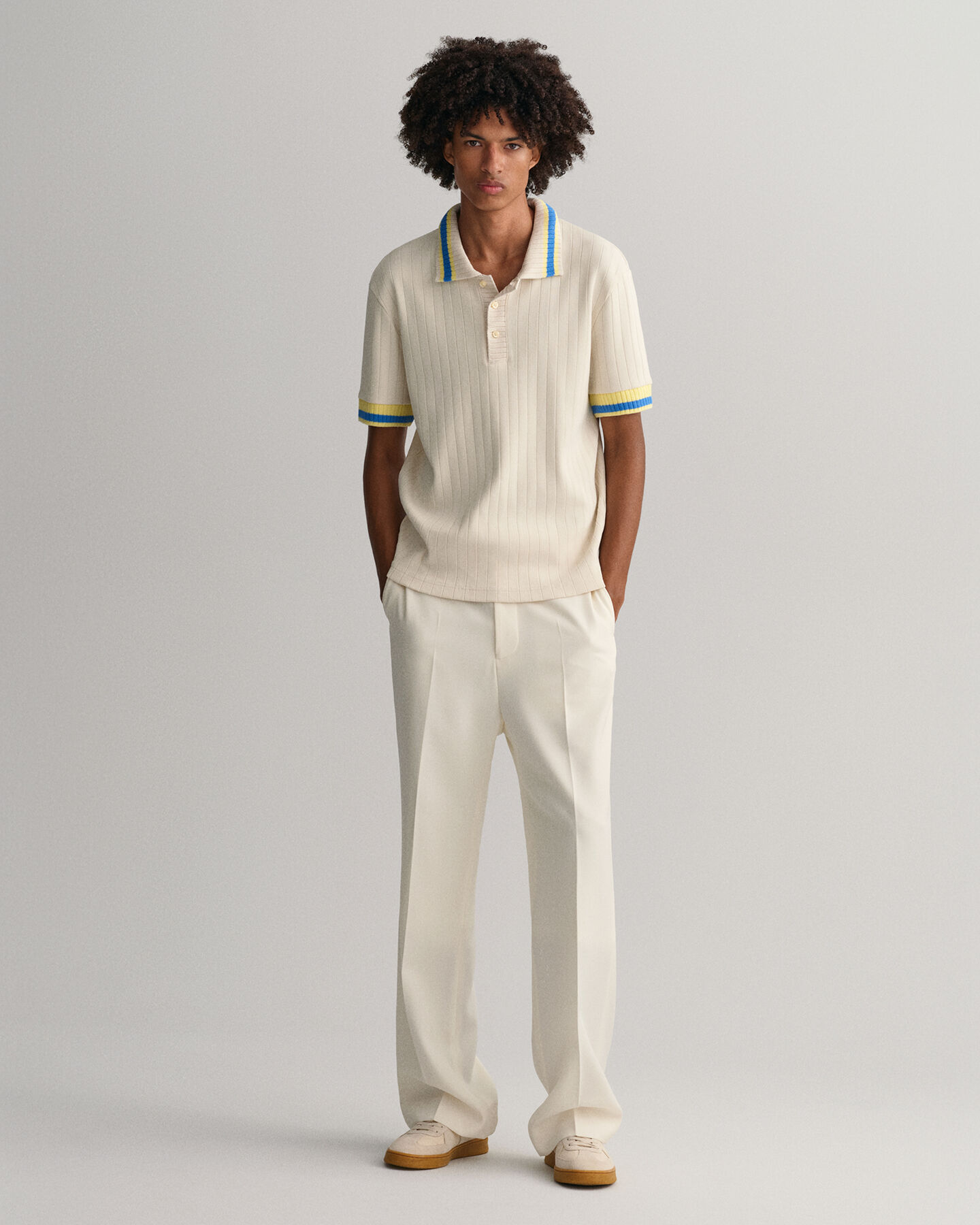 Drop-Needle Piqué Poloshirt