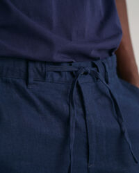 Relaxed Fit Leinen Kordelzughose