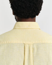 Regular Fit Baumwoll Leinen Kurzarmhemd