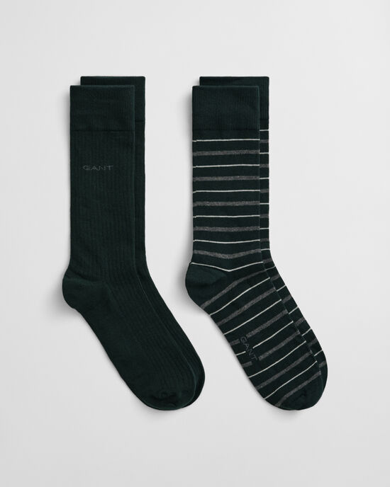2er-Pack Socken mit bunten Streifen in Geschenkbox