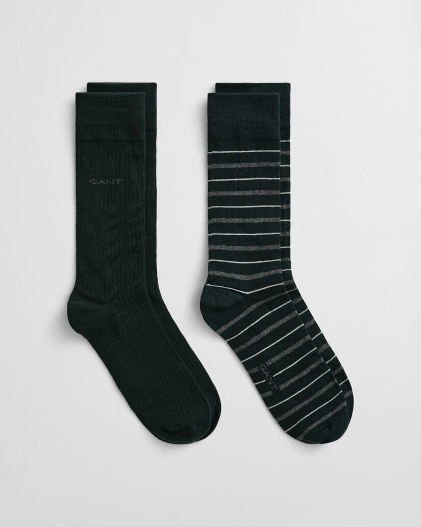 2er-Pack Socken mit bunten Streifen in Geschenkbox