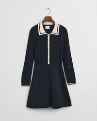 Rippstrick Kleid mit Kontrast