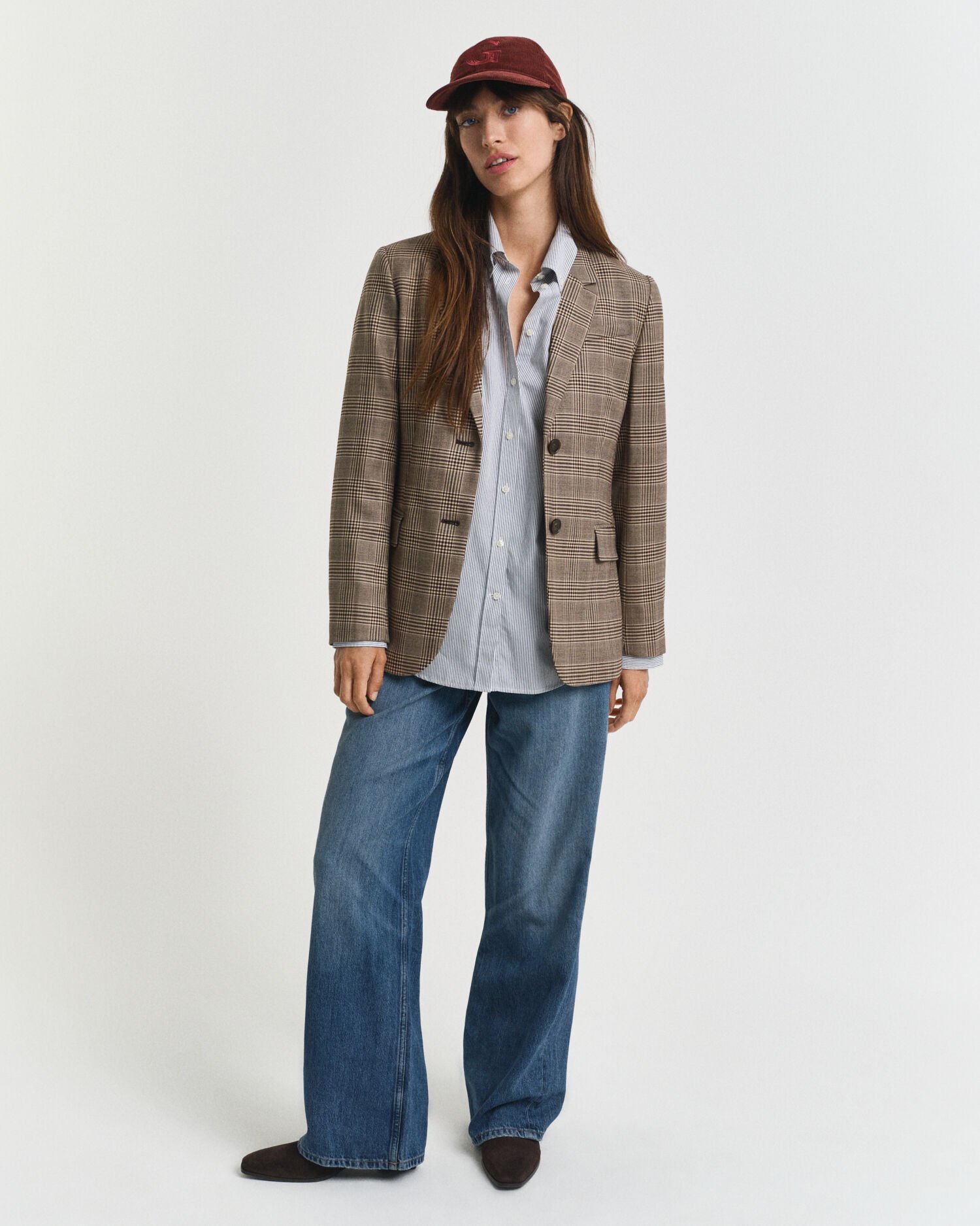 Relaxed Fit Classic Graphic Popeline Bluse