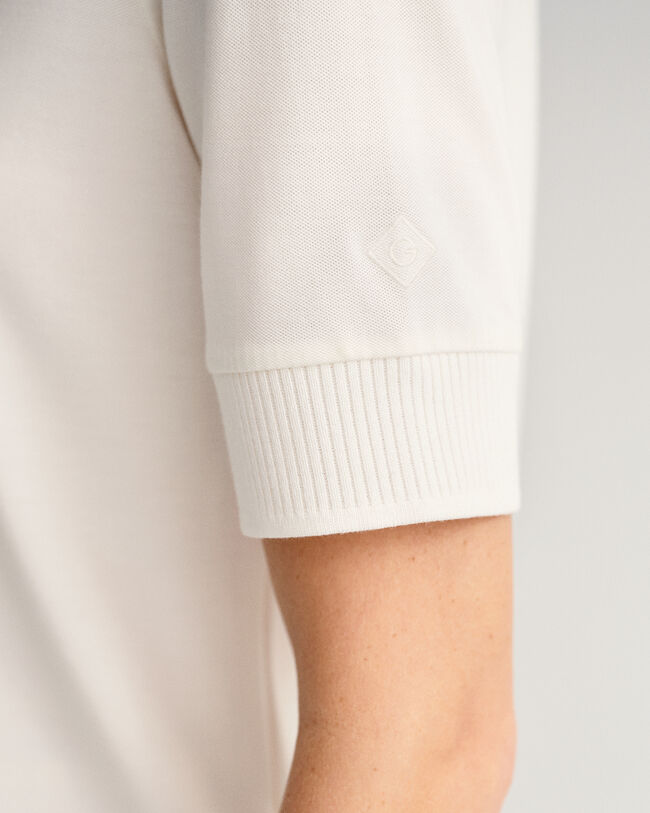 Detail Collar Piqu&eacute; Poloshirt