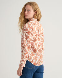 Regular Fit Paisley Bluse aus Baumwoll-Voile