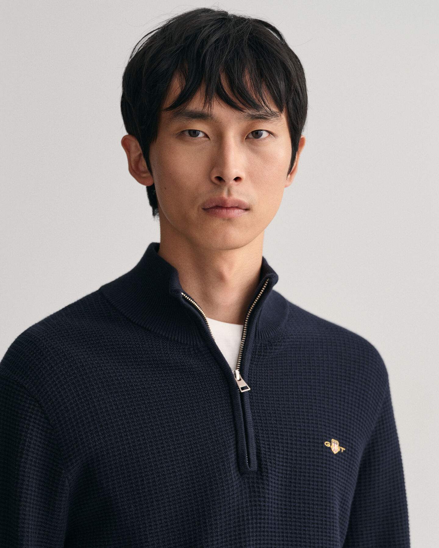 Textured Baumwoll Troyer