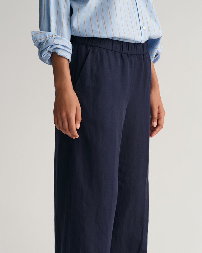 Relaxed Fit Leinenmix Pull-On Hose