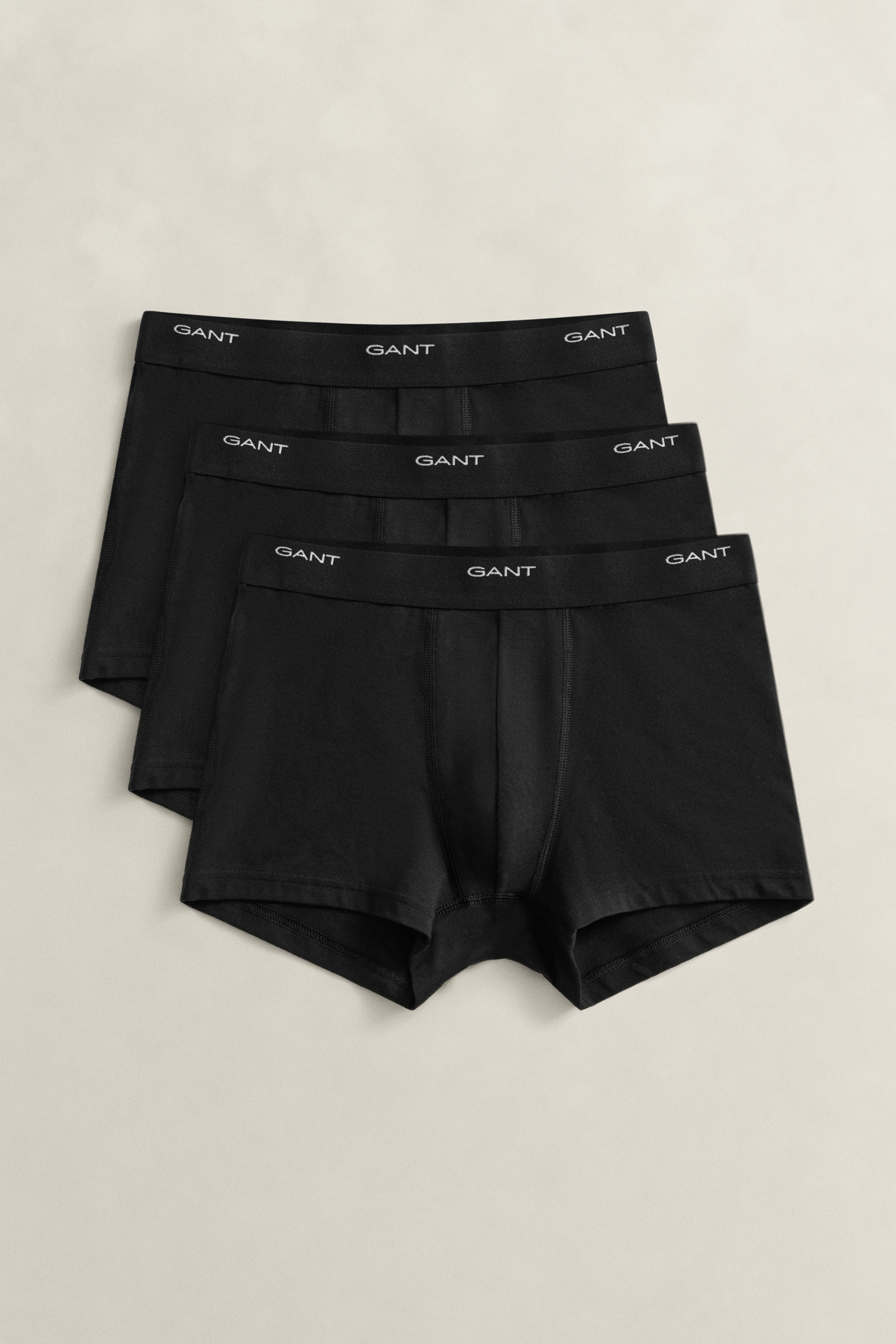 VAN GRAAF Gant Herren Schwarz Boxershort 3Er Pack Baumwolle Mittel - Bild 3