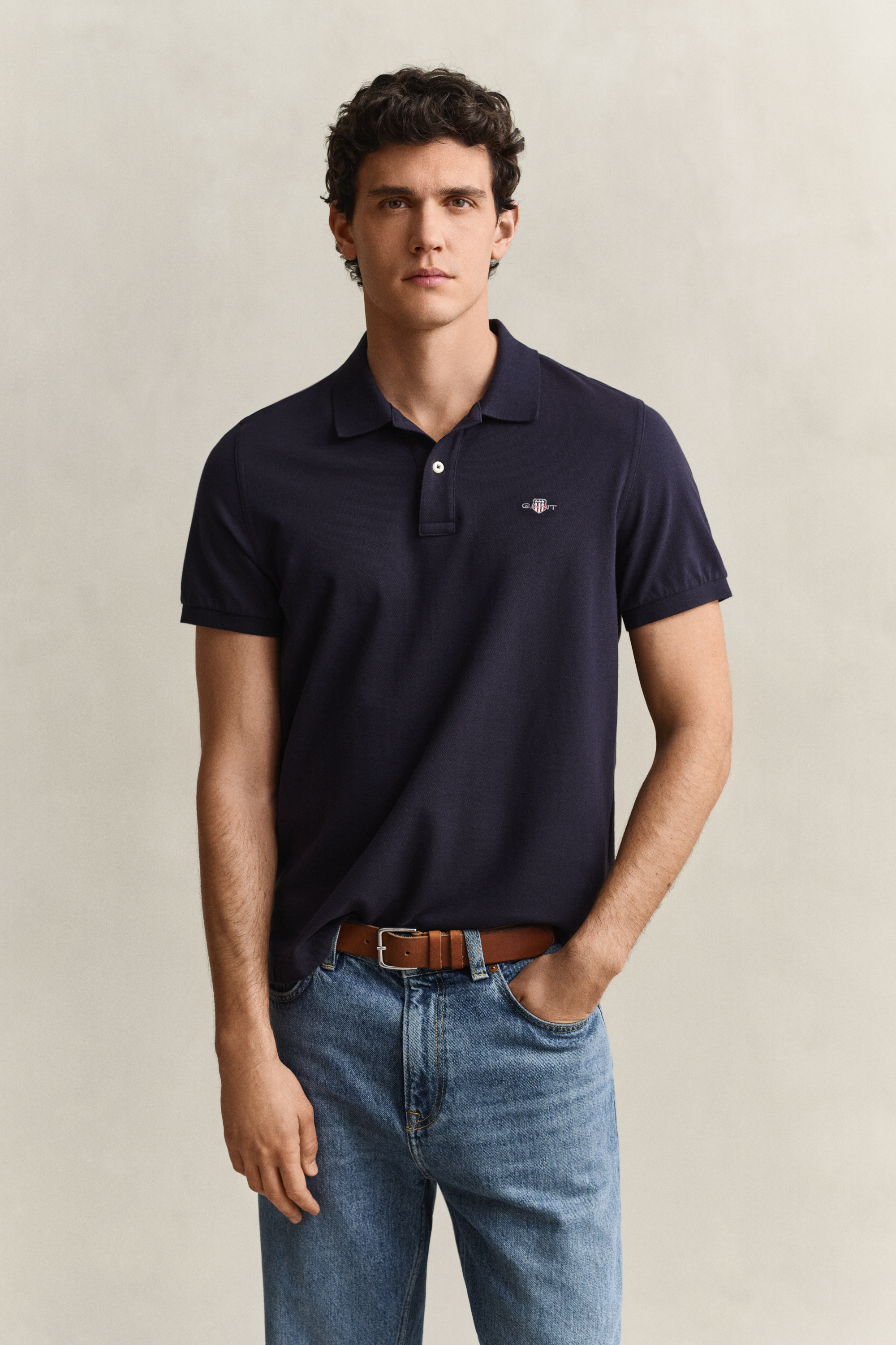 Gant Shield Piqué Poloshirt Navy Blau Dunkelblau Größe 5XL - Bild 6