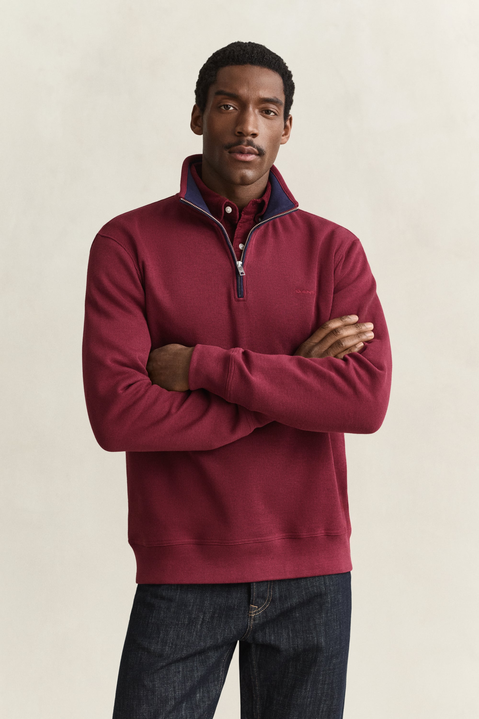 Gant Sacker Ribbed Logo Half-Zip Sweatshirt - Bild 4