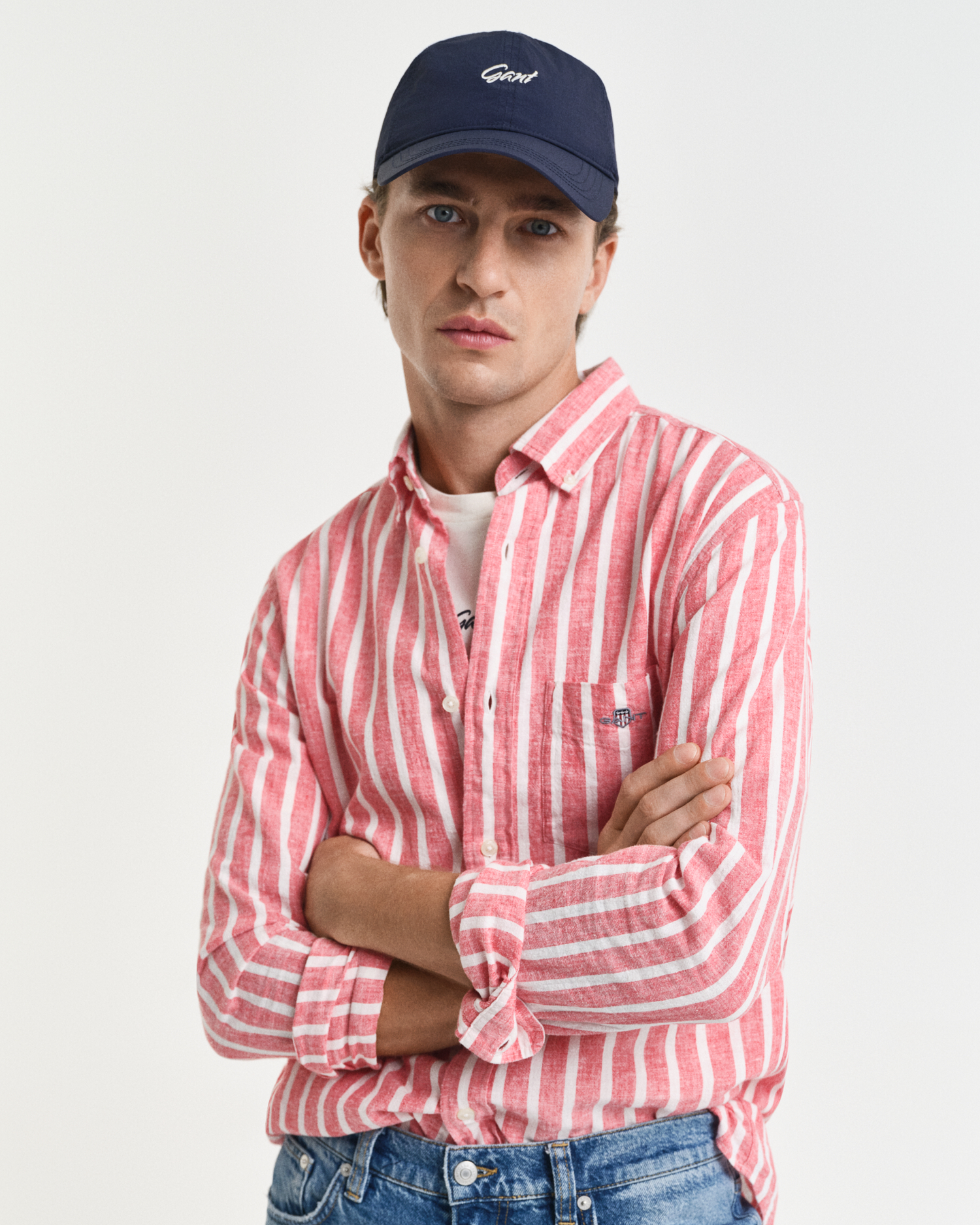 GANT Herren Cap in Crinkle-Optik mit kleiner Grafik (ONE SIZE) EVENING Blau