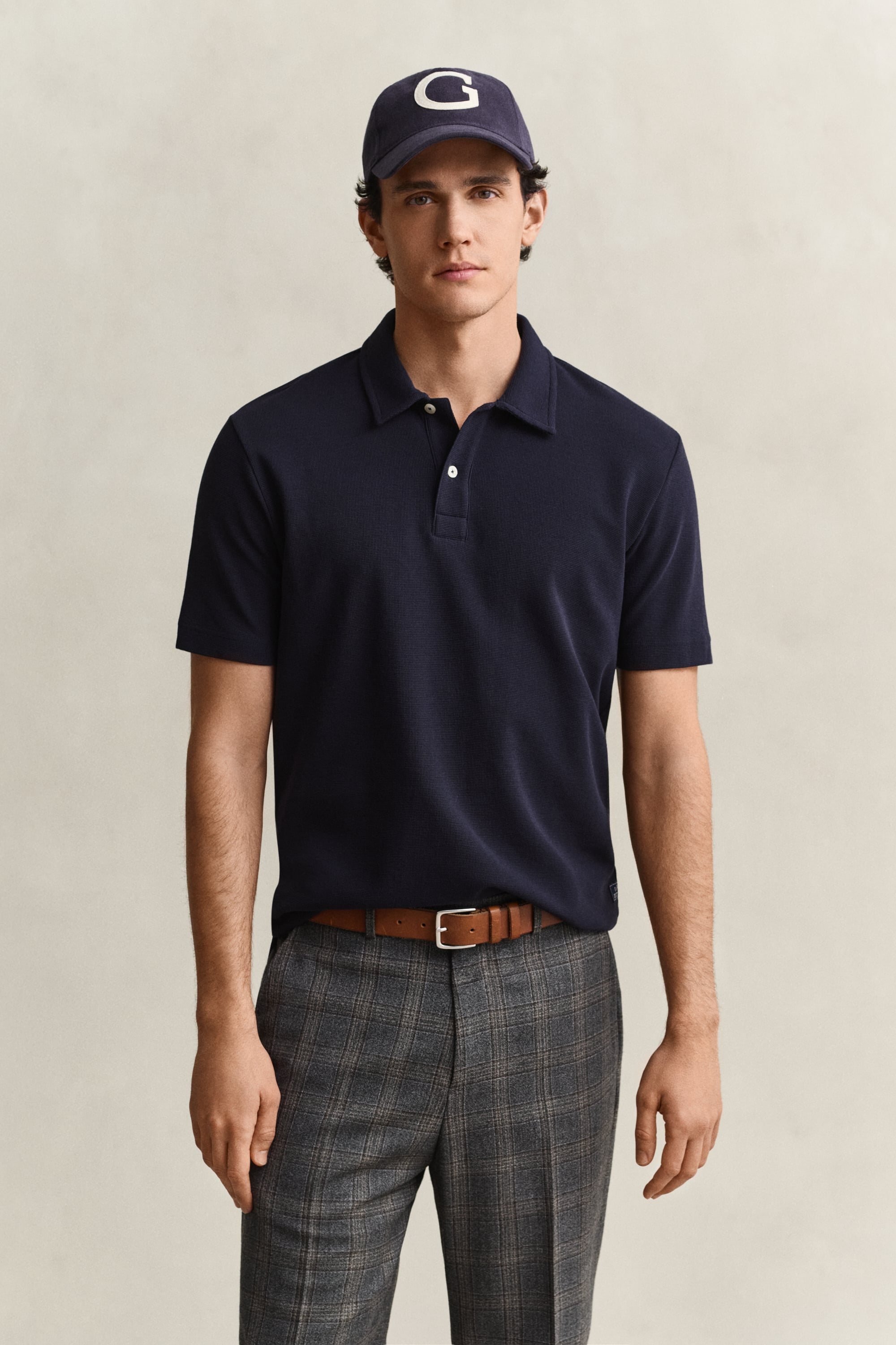 Gant Bleu Polo Aus Strukturierter Wolle Micro - Bild 3