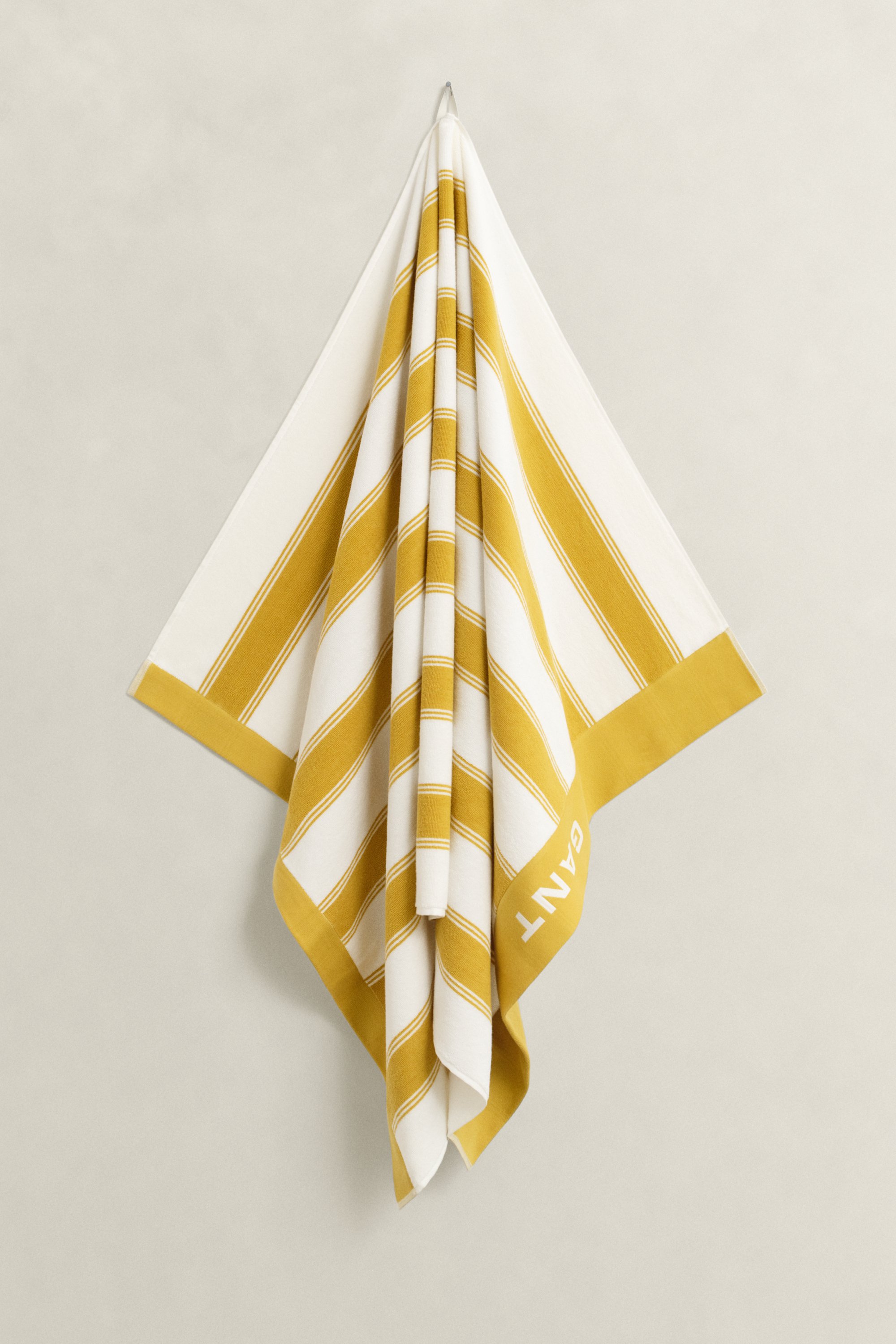 GANT Wohnaccessoires Strandtuch mit Yacht-Streifen (100x180) MUSTARD Gelb