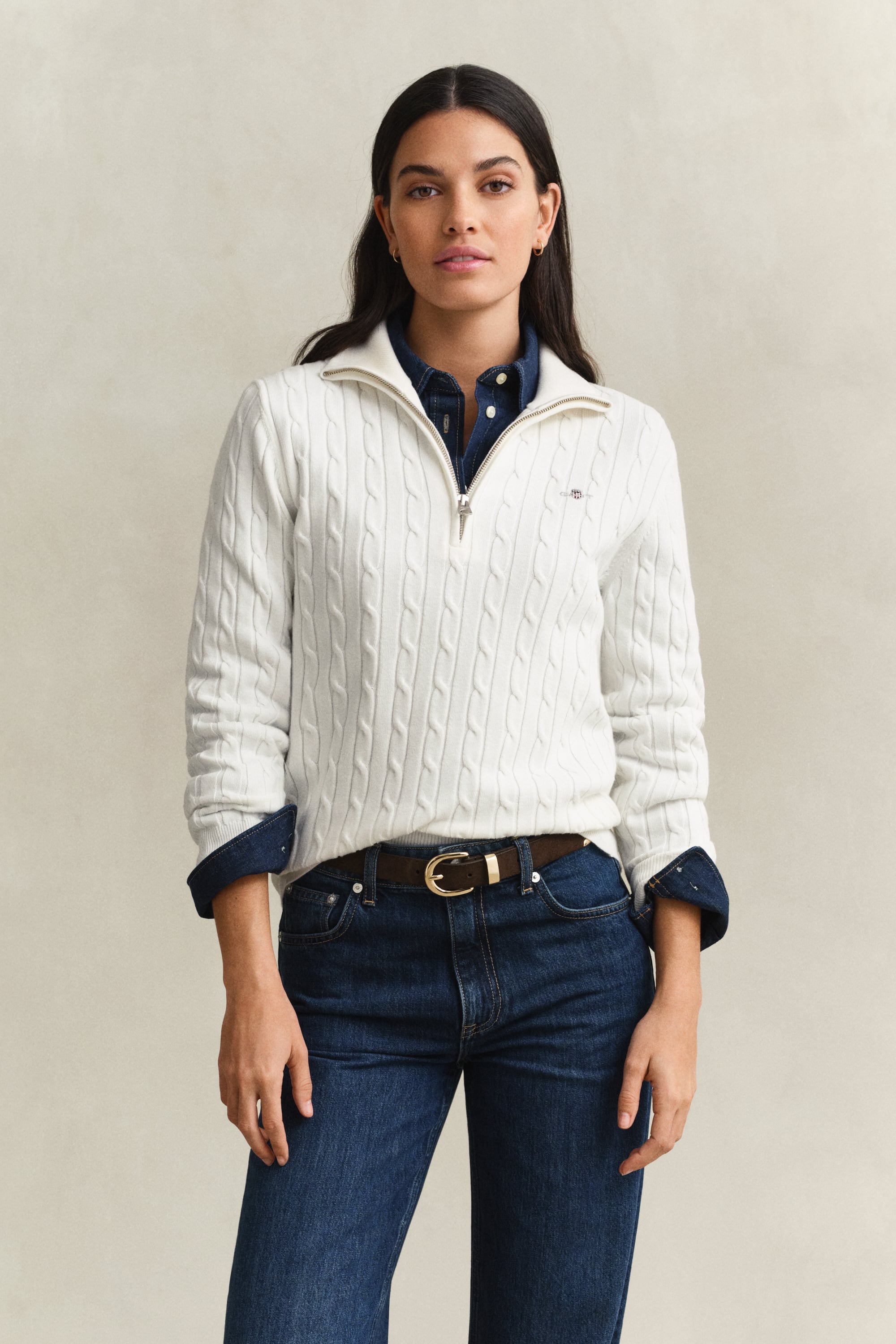 Gant Damen Troyer Beige Gr. Extra Groß - Bild 3
