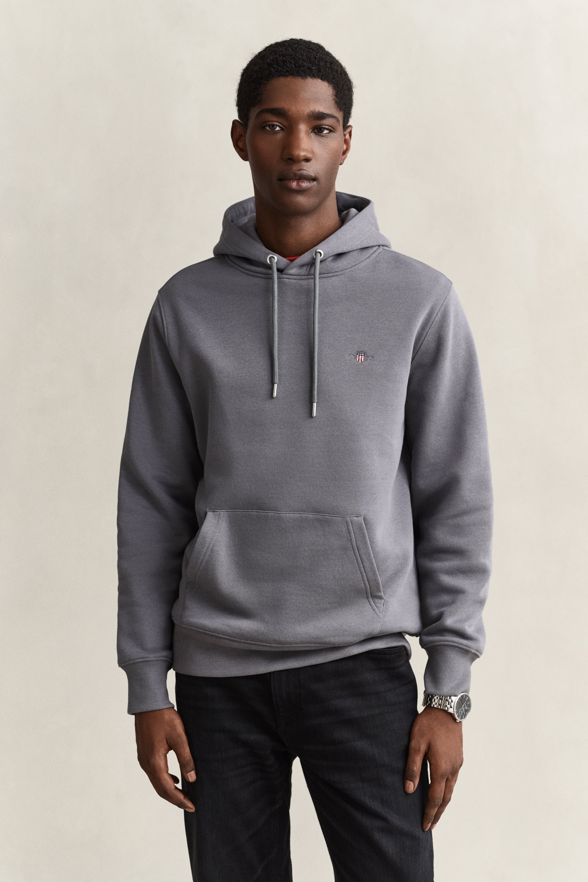 Gant Herren Schwarz - Shield Hoodie - Gr. - M - Bild 3