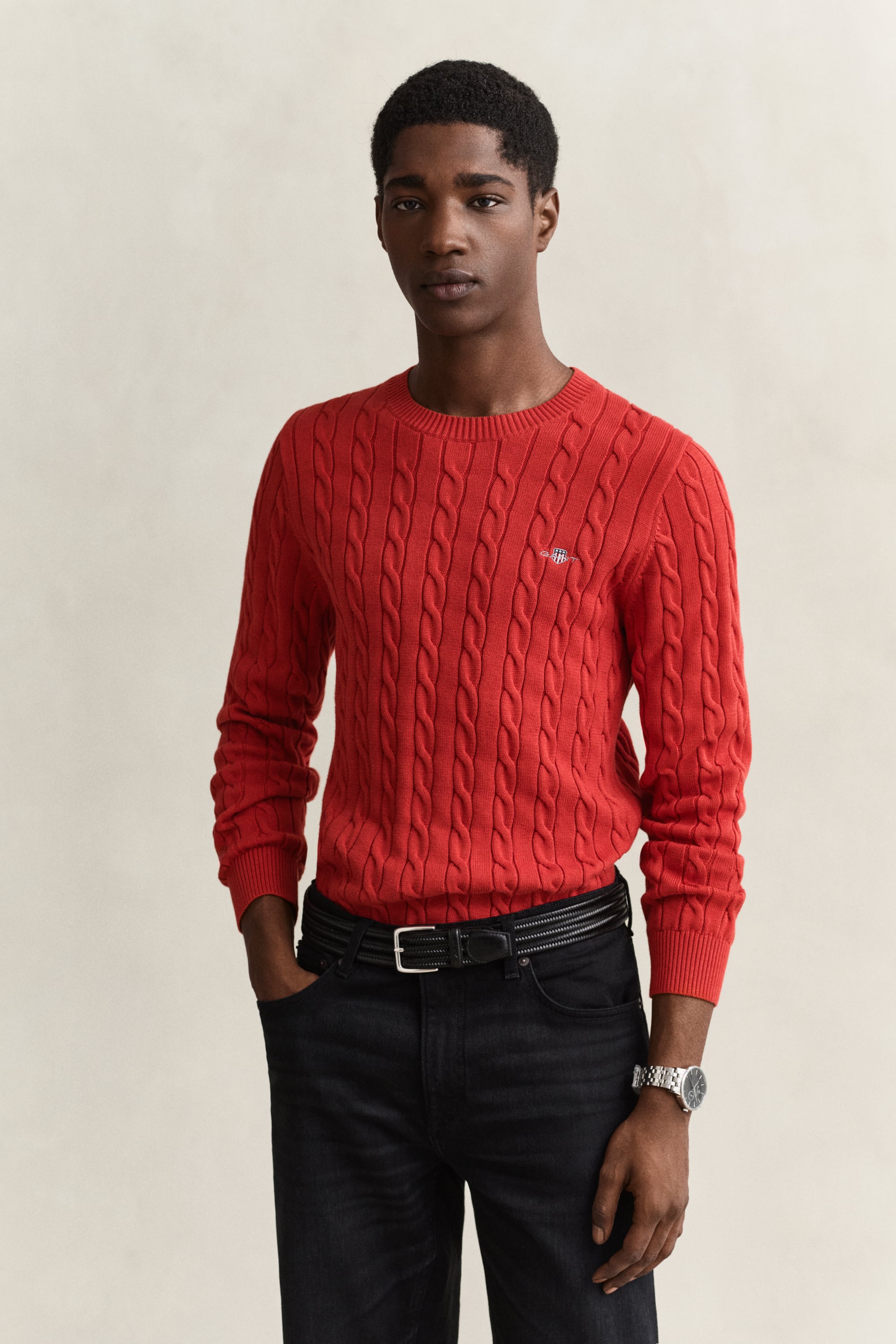 Gant Herren Maple Fire Classic Zopfstrickpullover (M)