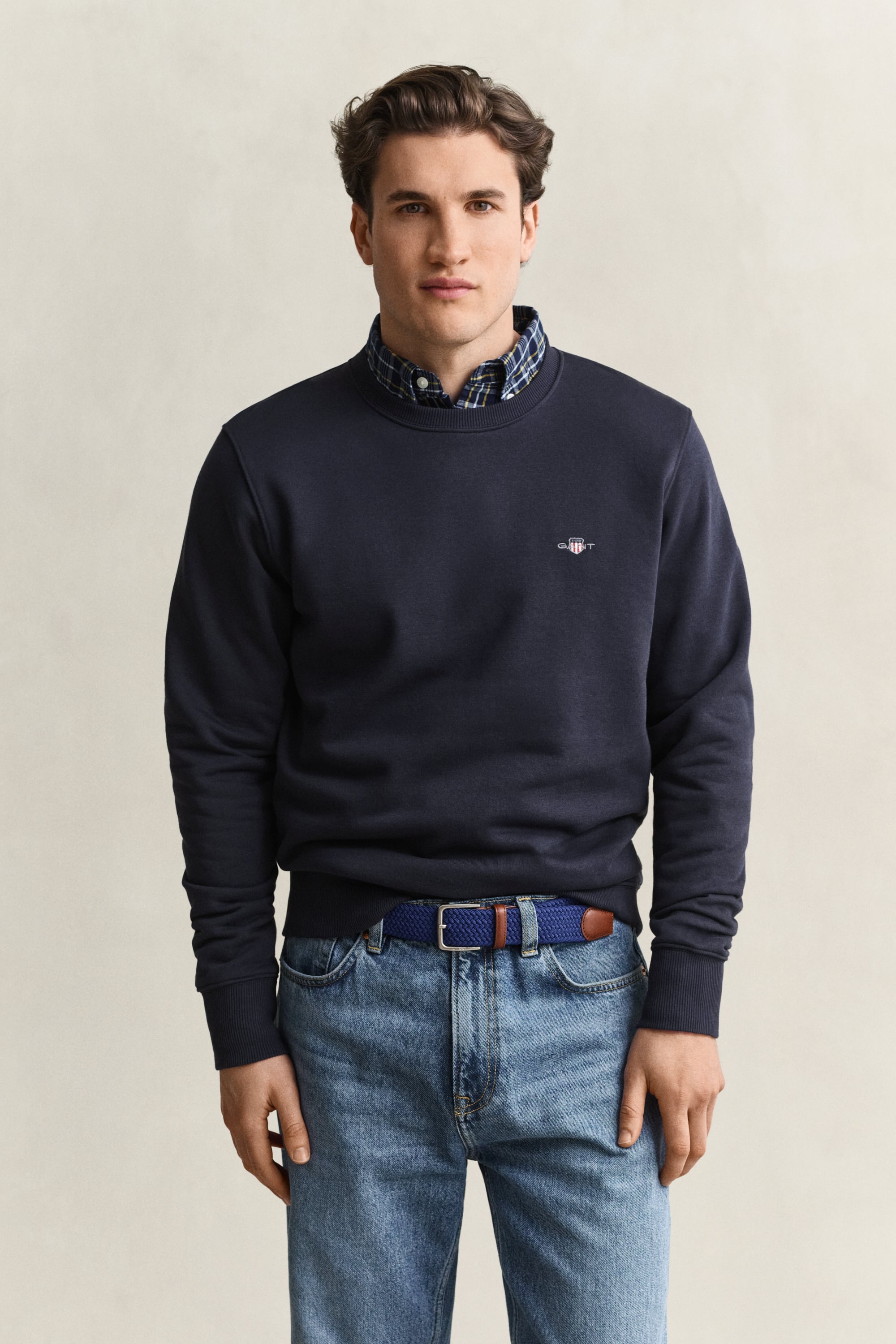 Gant Herren Evening Blau Shield Rundhals-Sweatshirt (Xl) - Bild 9