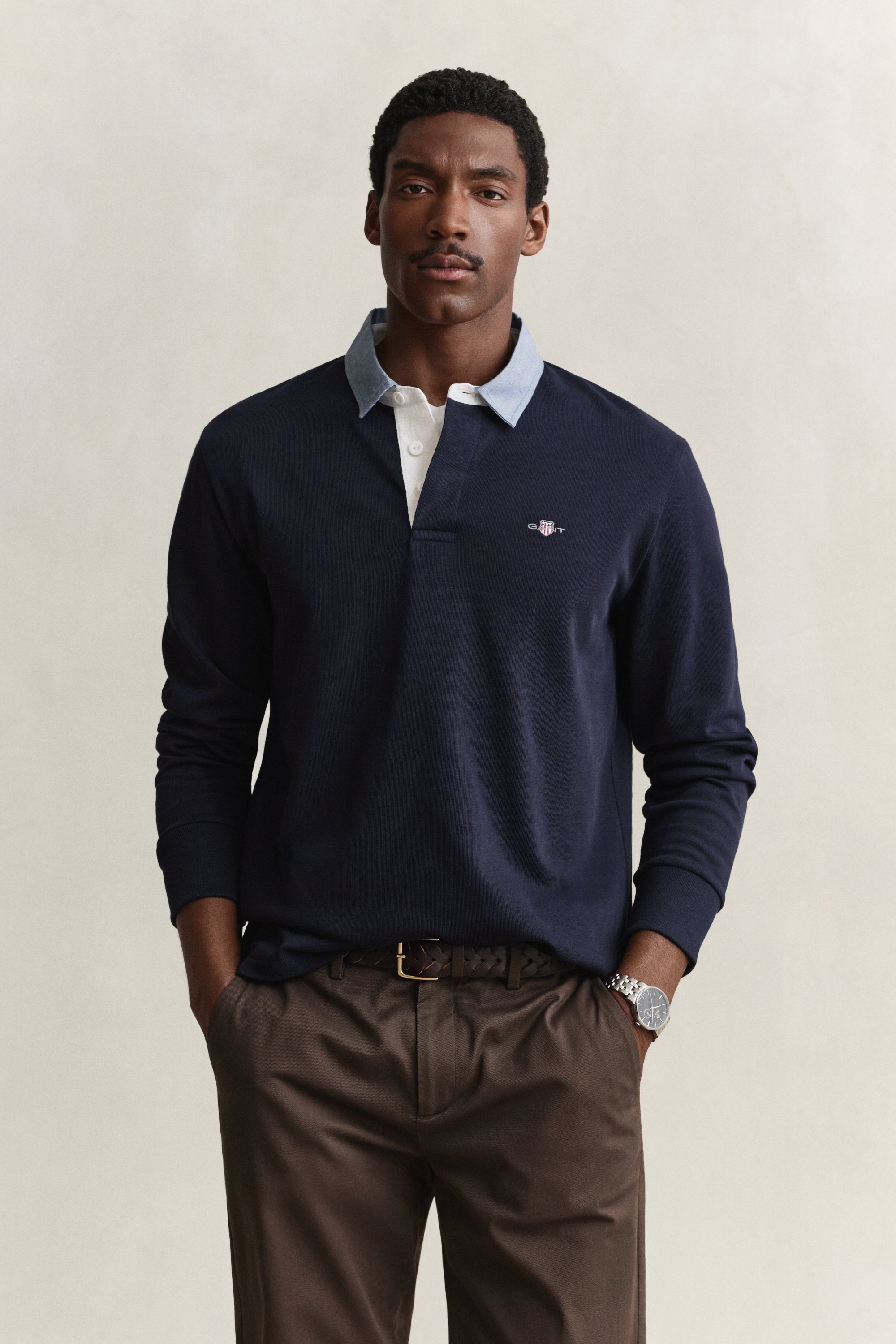 GANT, Unisex, Pullover, Rugbysweater, Blau, (L) - Bild 5