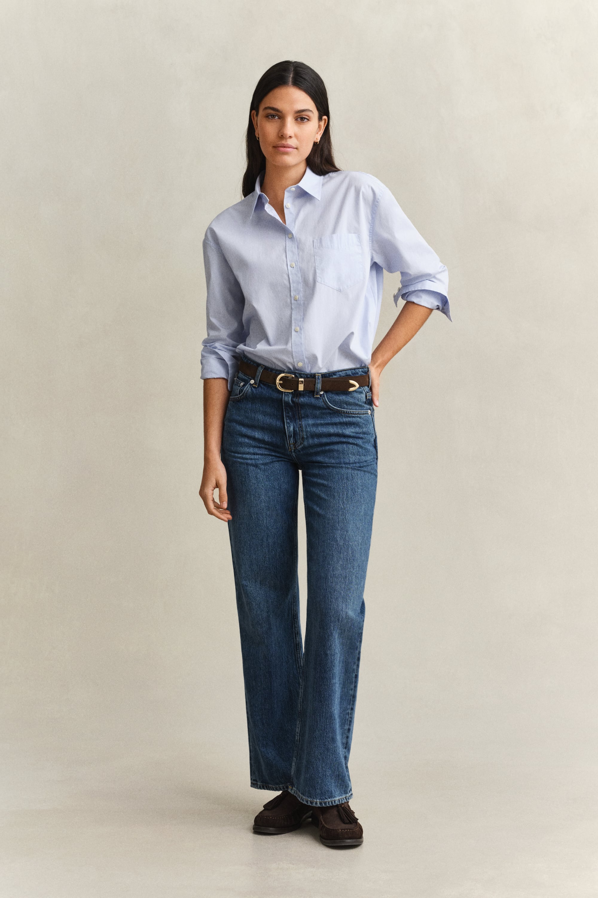 Gant Damen Blau Für 4100320 Weite Jeans In (28), Lässig, Baumwolle, Denim - Bild 3