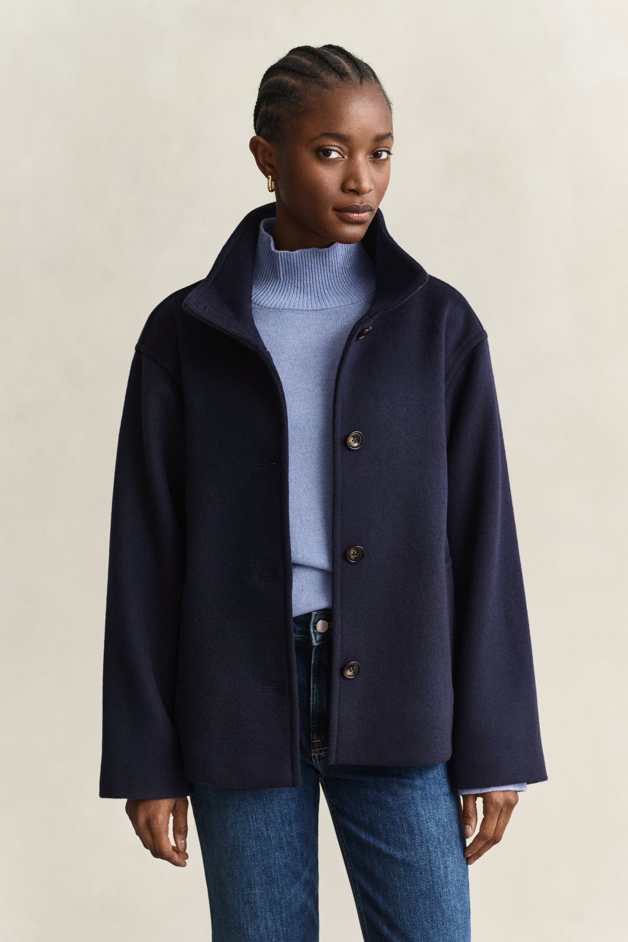 Gant Damen Blau Wolljacke "Wool Blend", Gr. Xl, (Evening ), Obermaterial: 80% Wolle, 12% Polyester, 5% Kaschmir, 1% Polyacryl, 1% Polyamid, 1%... - Bild 2