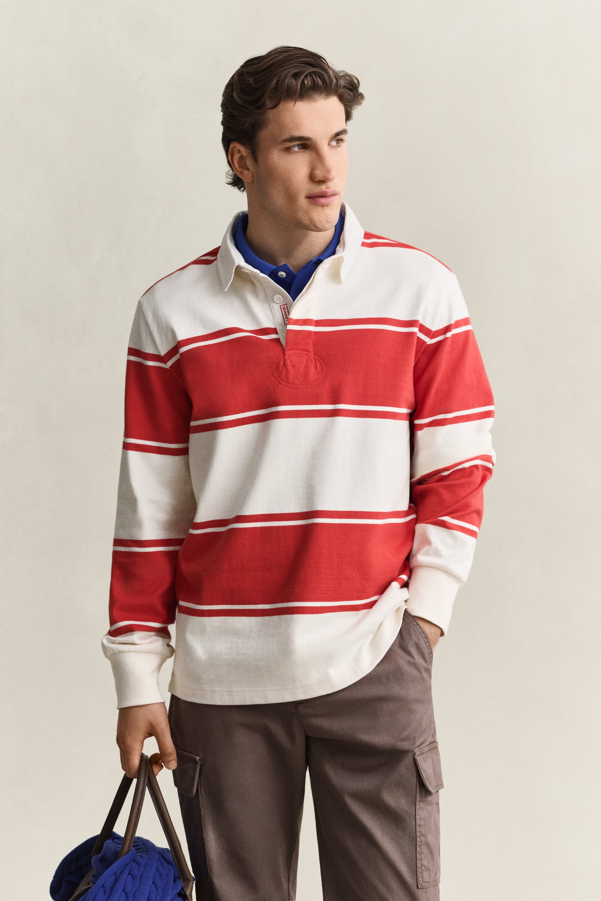 Gant Marron Polo Rugger Striped - Bild 4