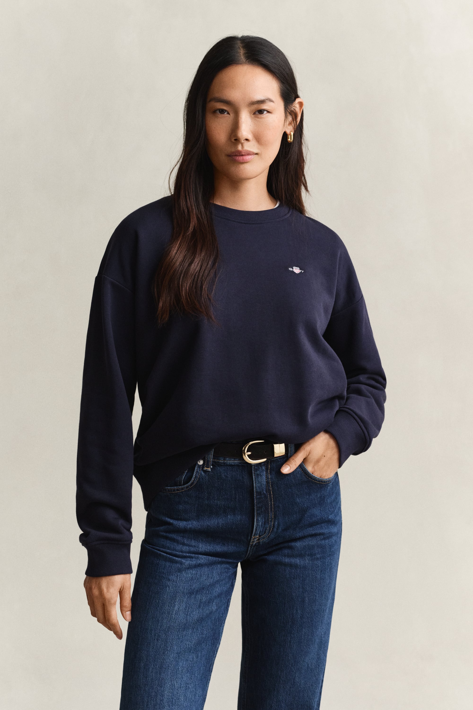 GANT Damen Shield C-neck Sweat Sweatshirt - Bild 2