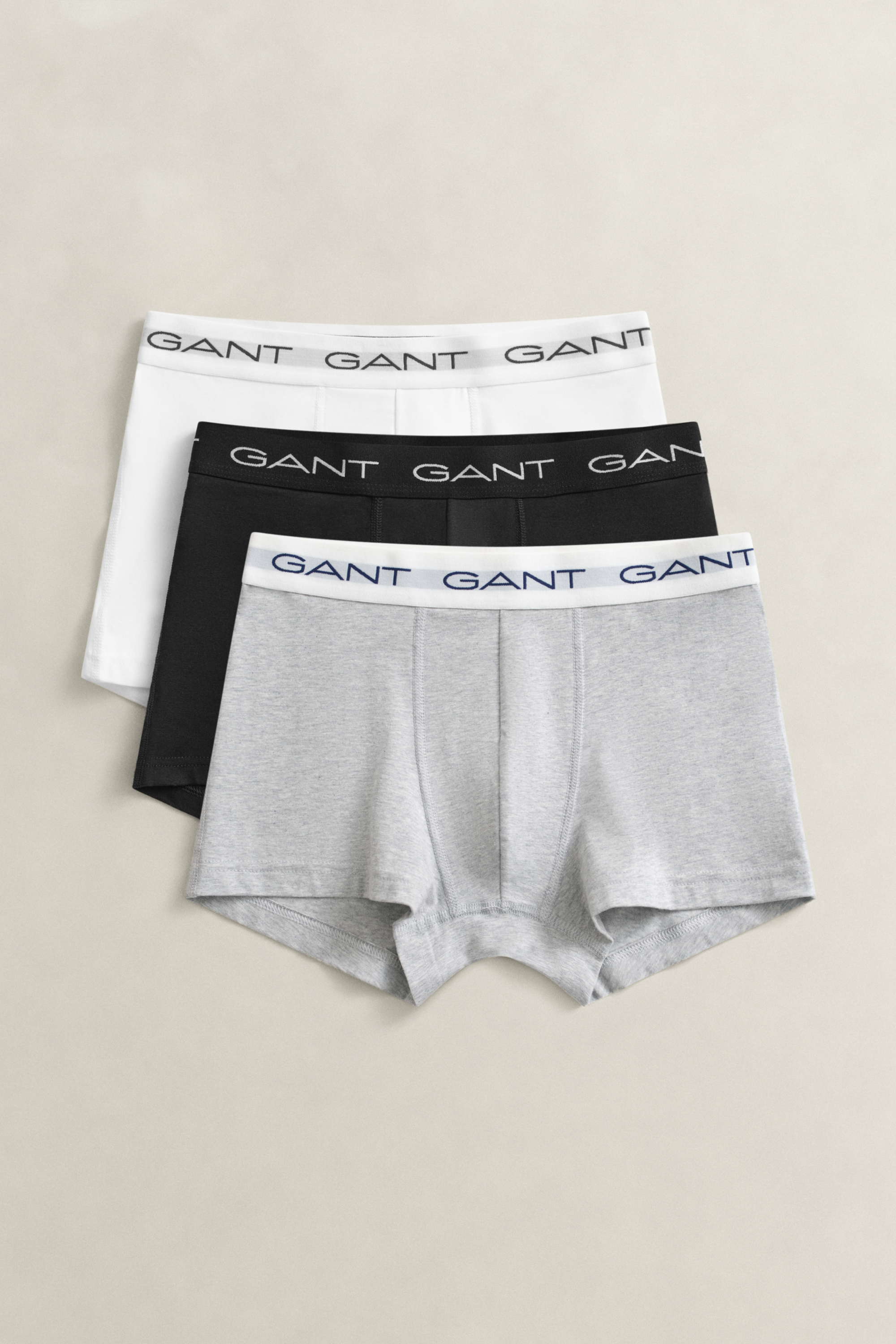 Gant Boxershorts trunk 3er-Pack Schwarz Grau Weiß Größe 3XL - Bild 5