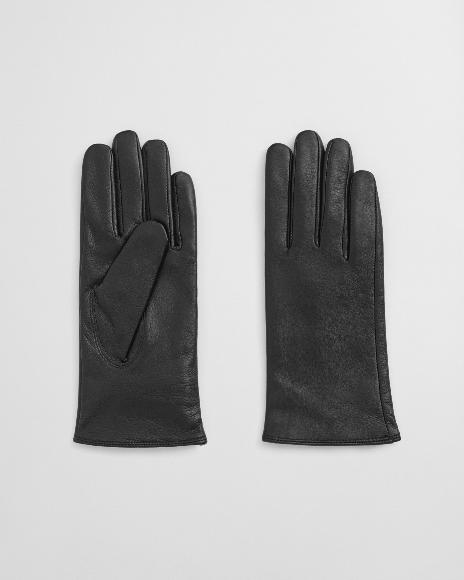 GANT Damen Lederhandschuhe mit Kaschmirfutter (S) Schwarz