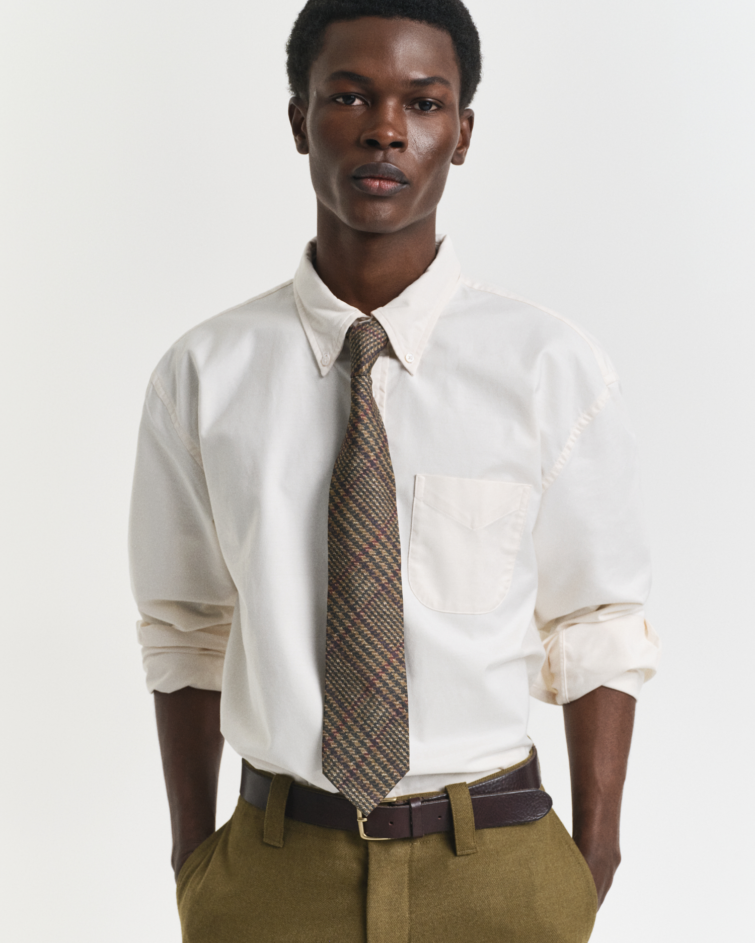 GANT Herren Prince of Wales Krawatte (ONE SIZE) PLUMPED Rot