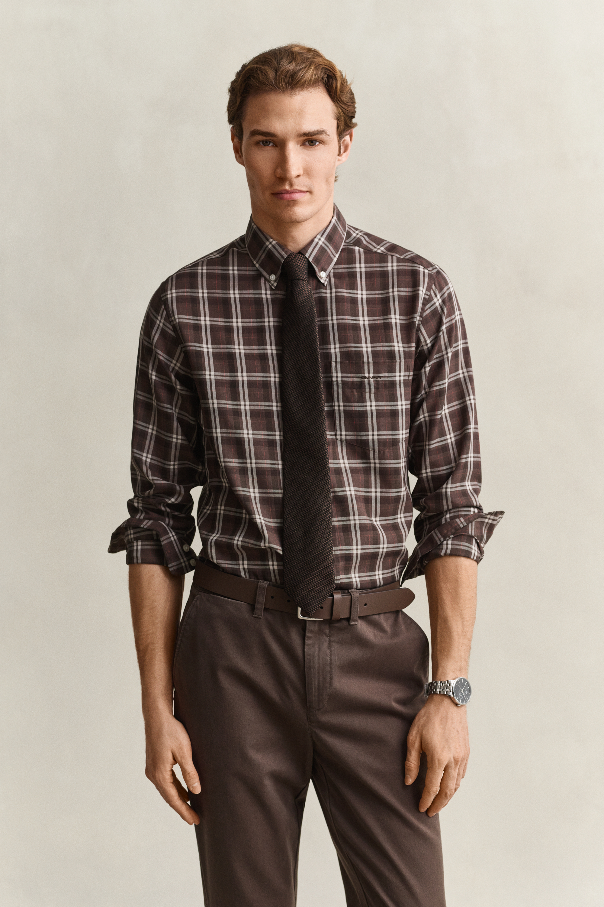 Gant Braun Regular-Fit Oxfordhemd S - Bild 4