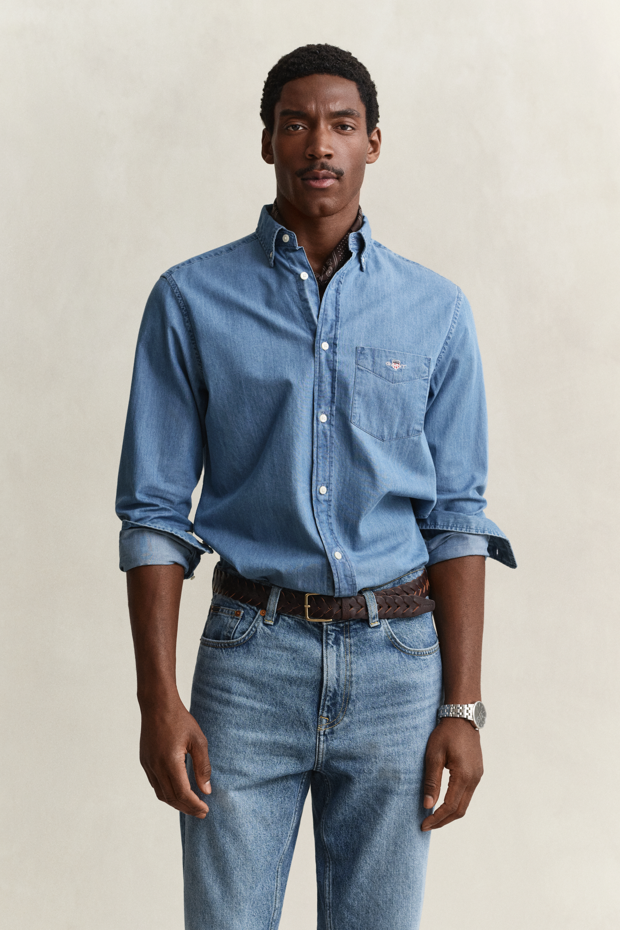 Gant Herren Blau Freizeithemd, Gr. L - Bild 3