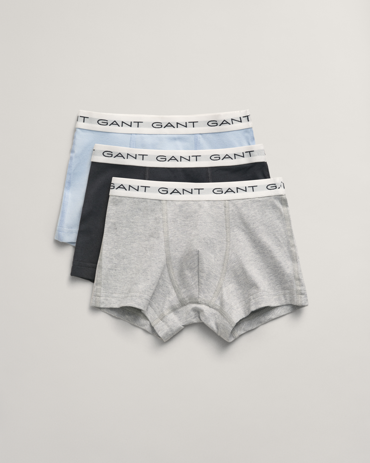 GANT Kinder Boys 3er-Pack Boxershorts (92) LIGHT Grau MELANGE