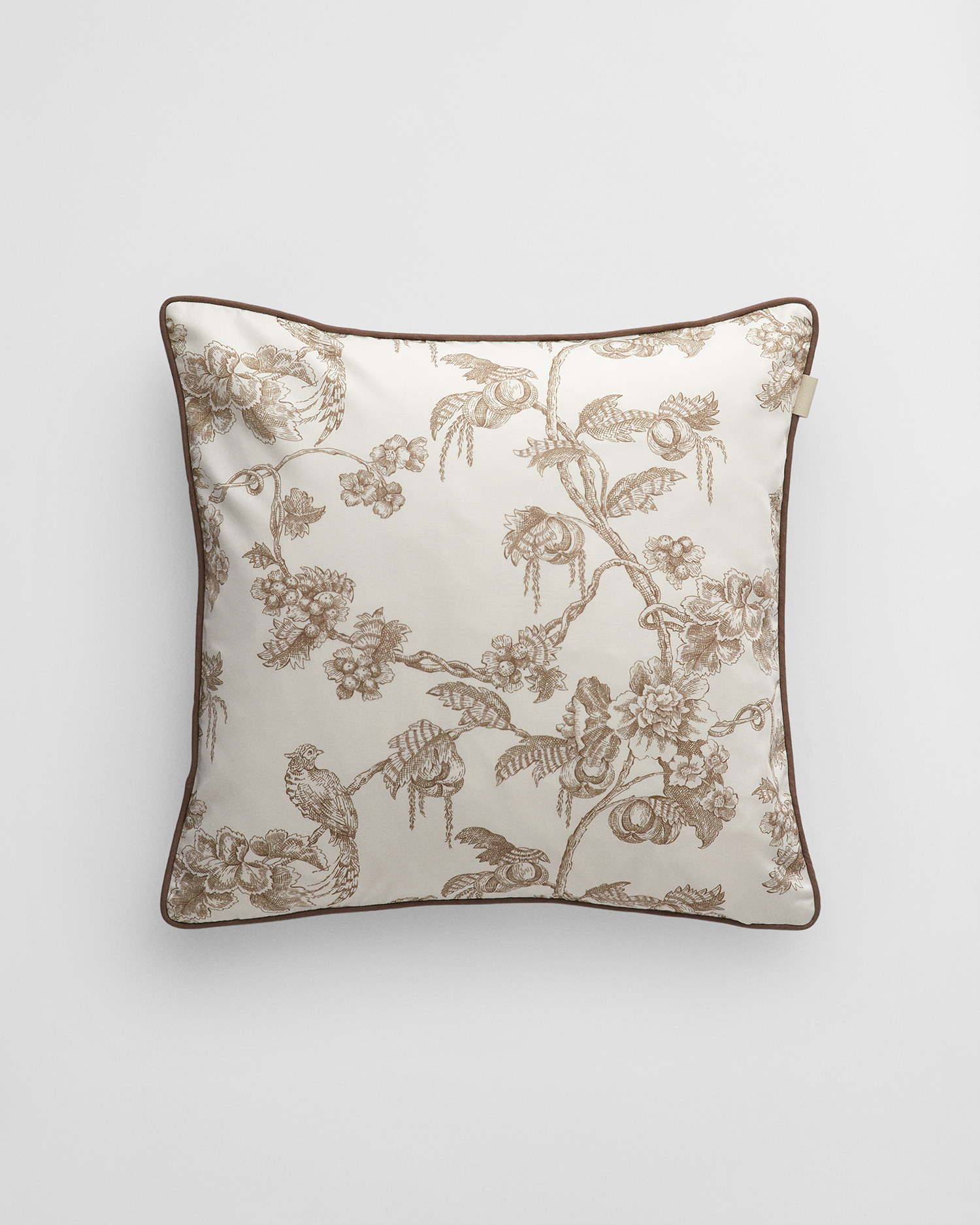 GANT Wohnaccessoires Sateen Kissenhülle mit Baum-Print (50x50) TAUPE BEIGE