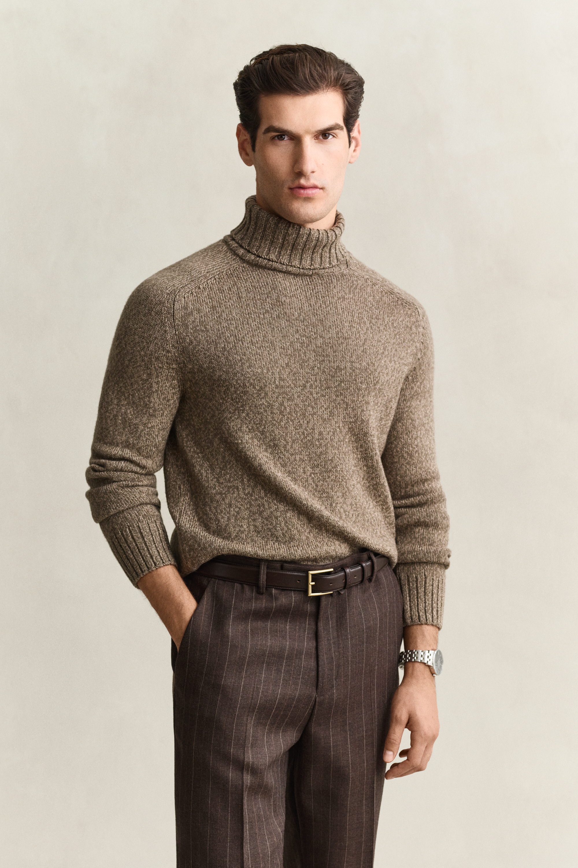 Gant Herren Taupe Rollkragenpullover, Gr. Xl - Bild 2