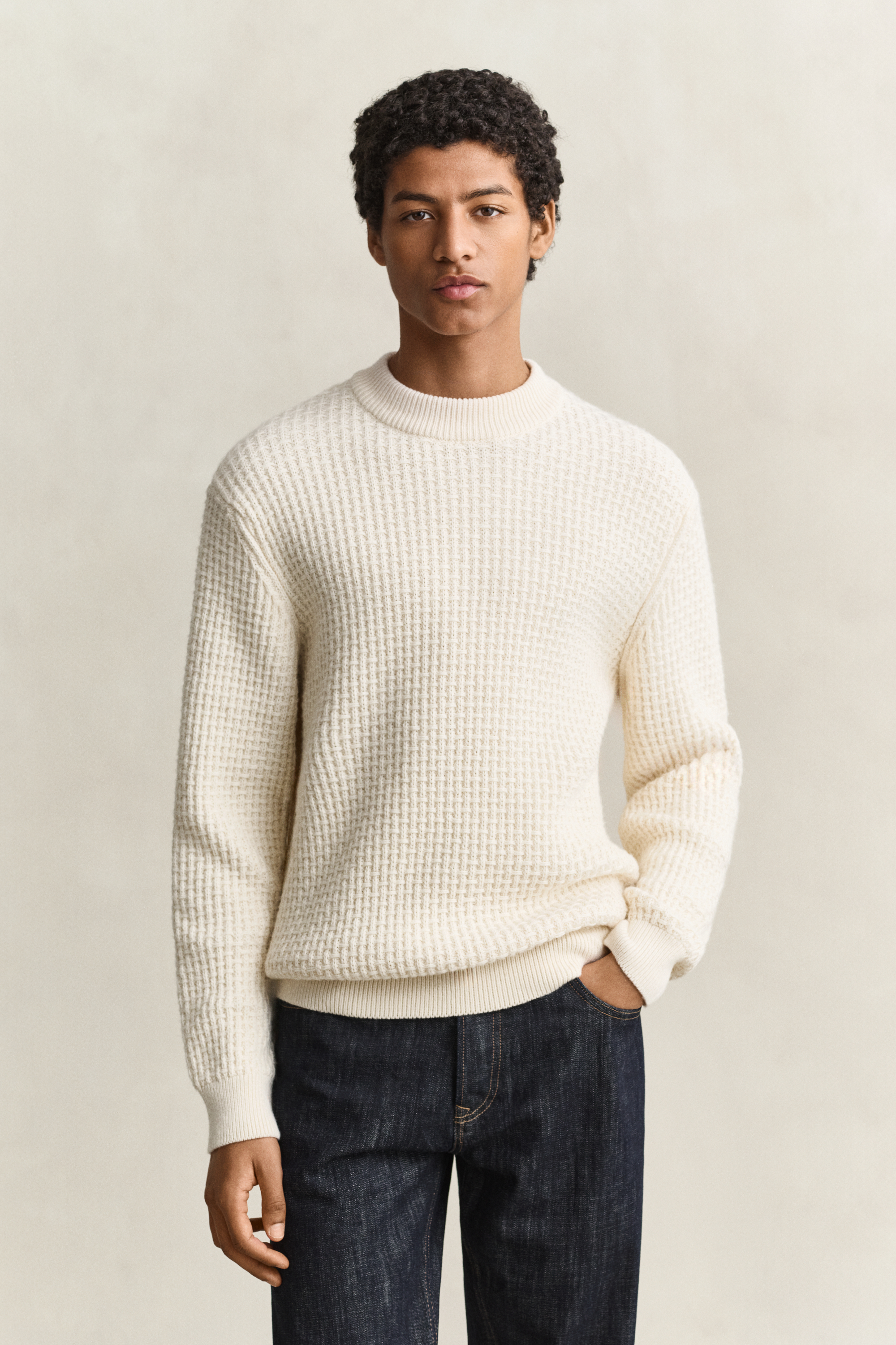 Gant Herren Creme Pullover, Gr. M - Bild 2