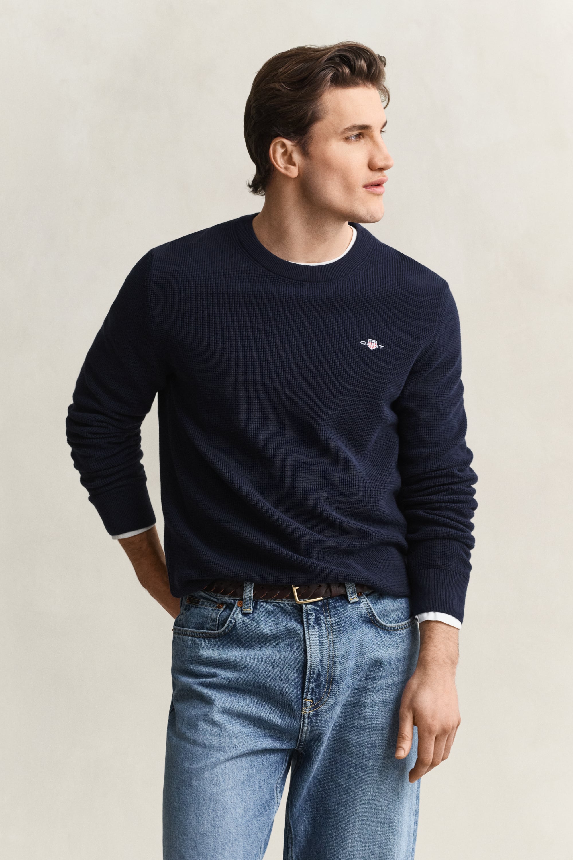 Gant Blau Strickpullover Mit Logo-Stick 3XL - Bild 5